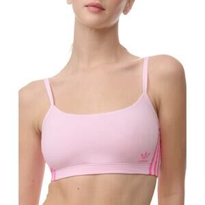 adidas Intimates Women's Adicolor Comfort Flex Cotton Bralette Pink Size L 1445
